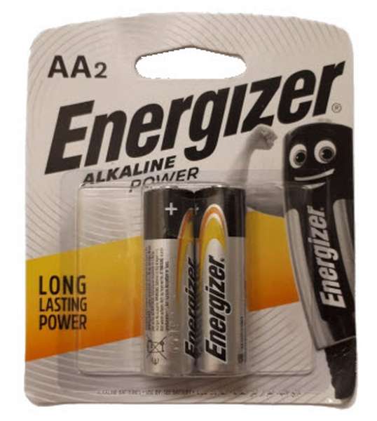 Energizer Battery Alkaline AA 2's