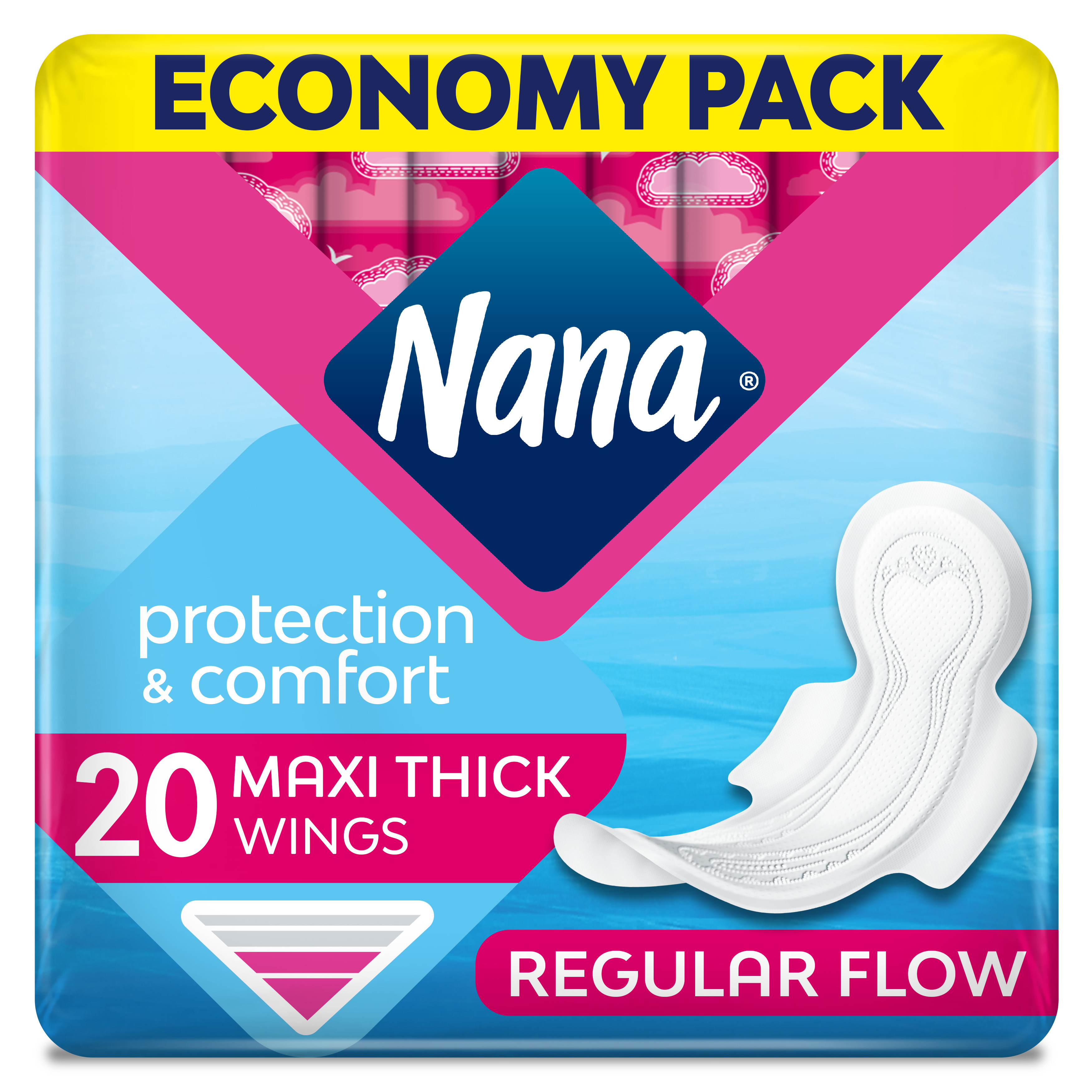 Nana Maxi Normal Wings Economy Pack 20's 15 + 5 free