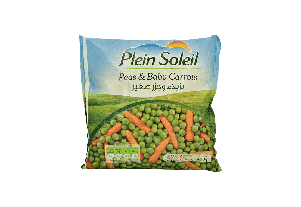Plein Soleil Frozen Peas & Baby Carrots 400 g