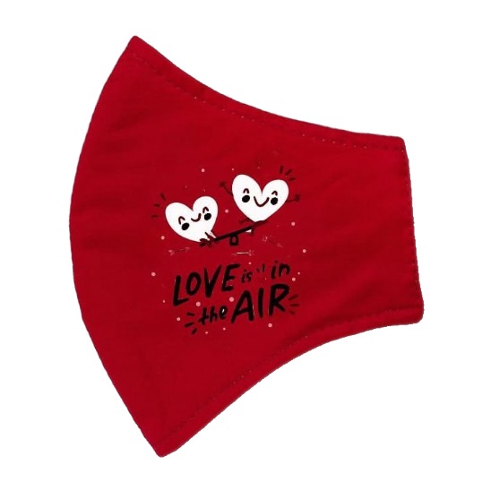 Red Love is in the Air Adult Washable Mask