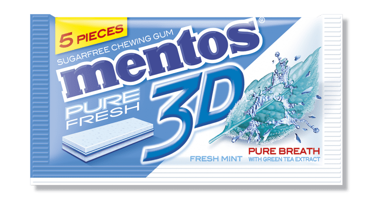 Mentos Gum 3D Fresh Mint 8.5 g