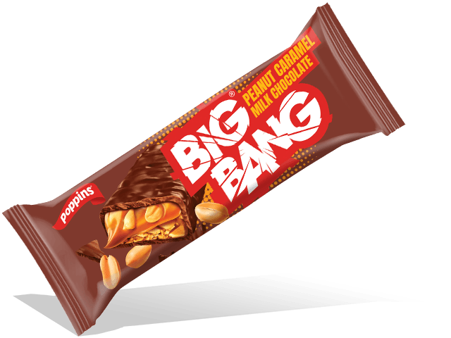 Poppins Big Bang Peanut Caramel Milk Chocolate 20 g