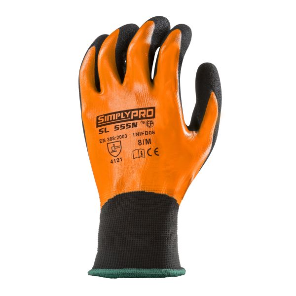 Orange Gloves Oil Resistant 2's
