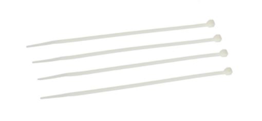 White Plastic Ties 4.8x250mm (5 pcs)