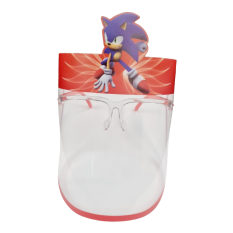 Kids Face Mask Sonic With Eyeglasses
