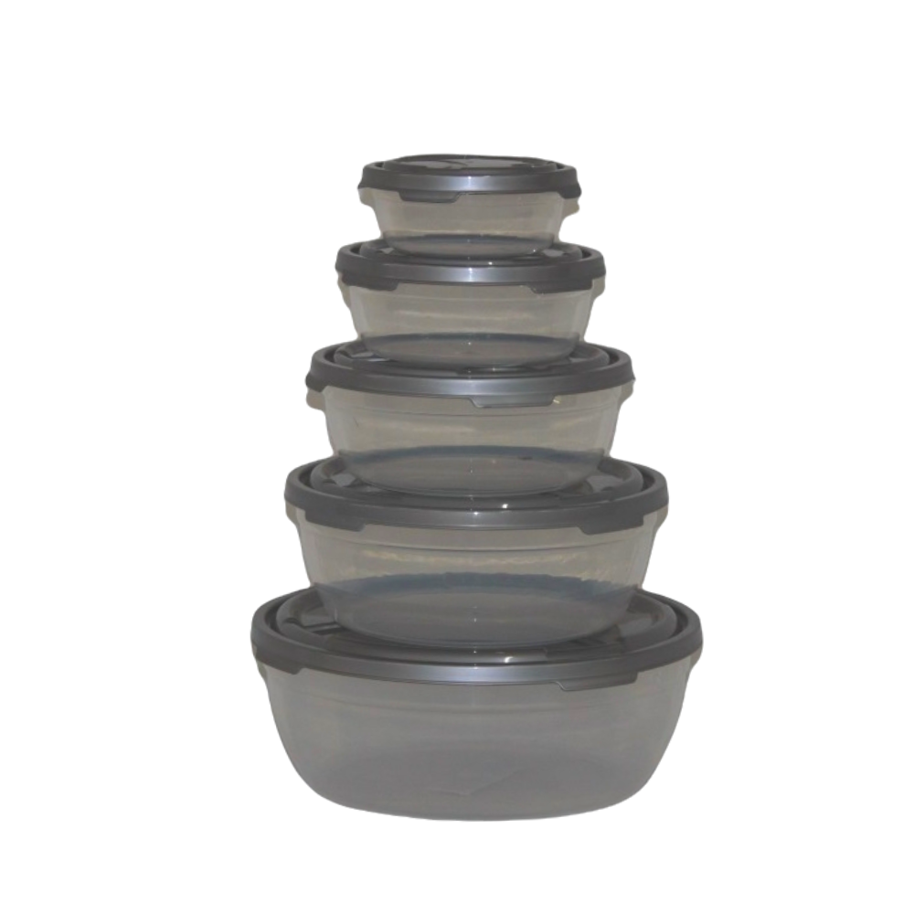 Frosty 5pcs - Tupperware Rounded Silver