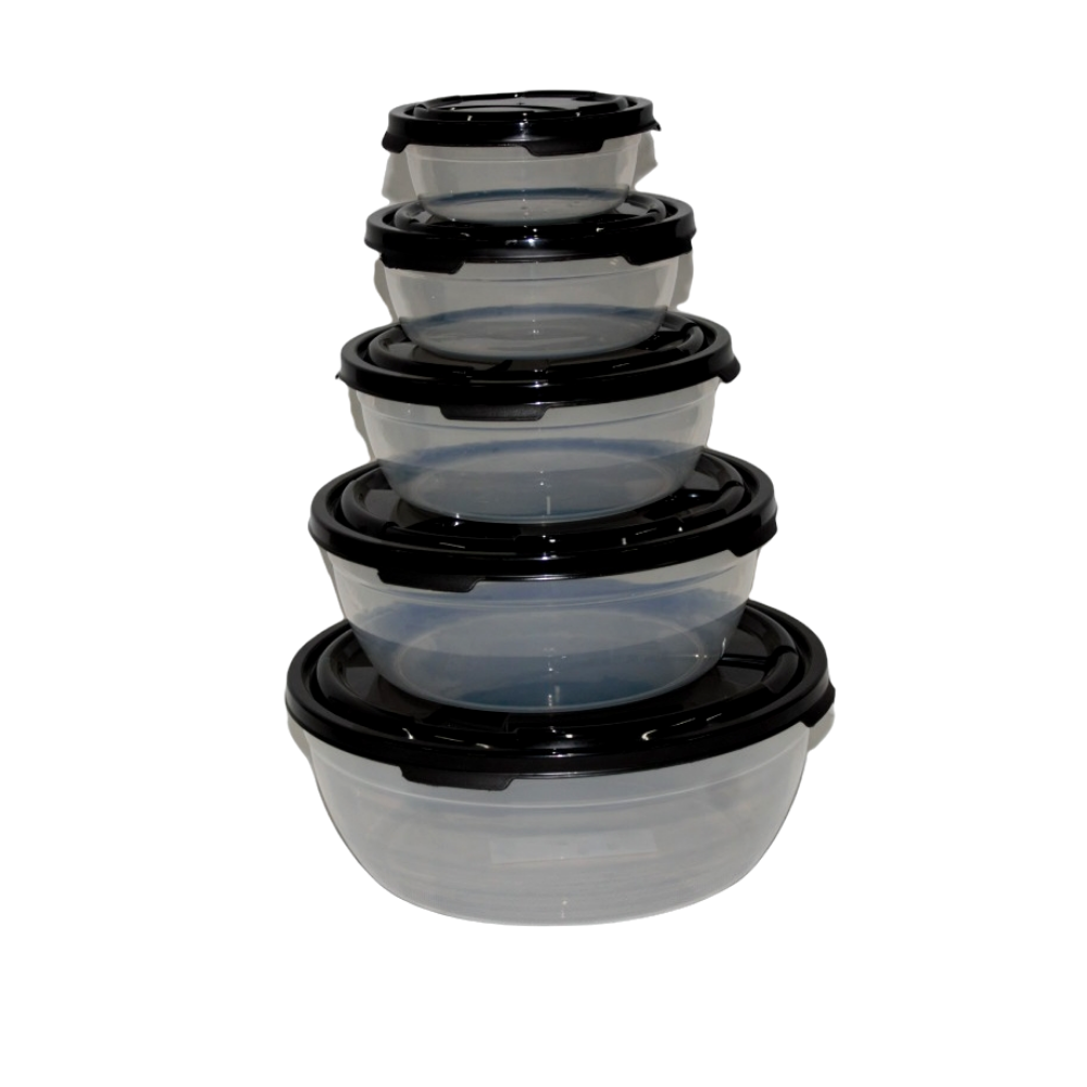 Frosty 5pcs - Tupperware Rounded Black