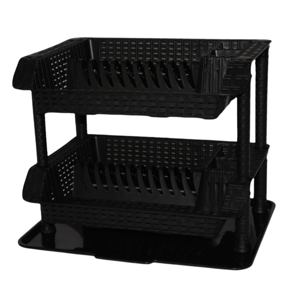Tornado Double Dish Rack Black