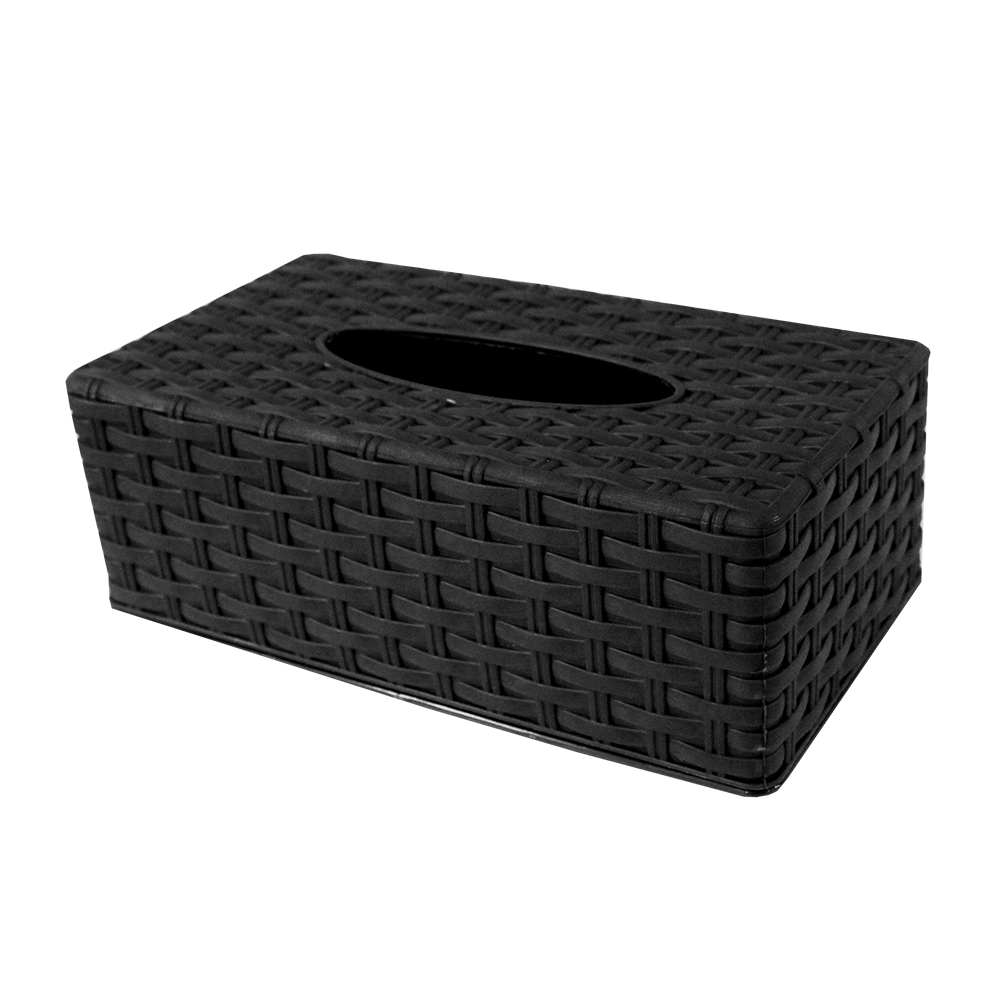 Klinex - Rattan Tissue Box Black