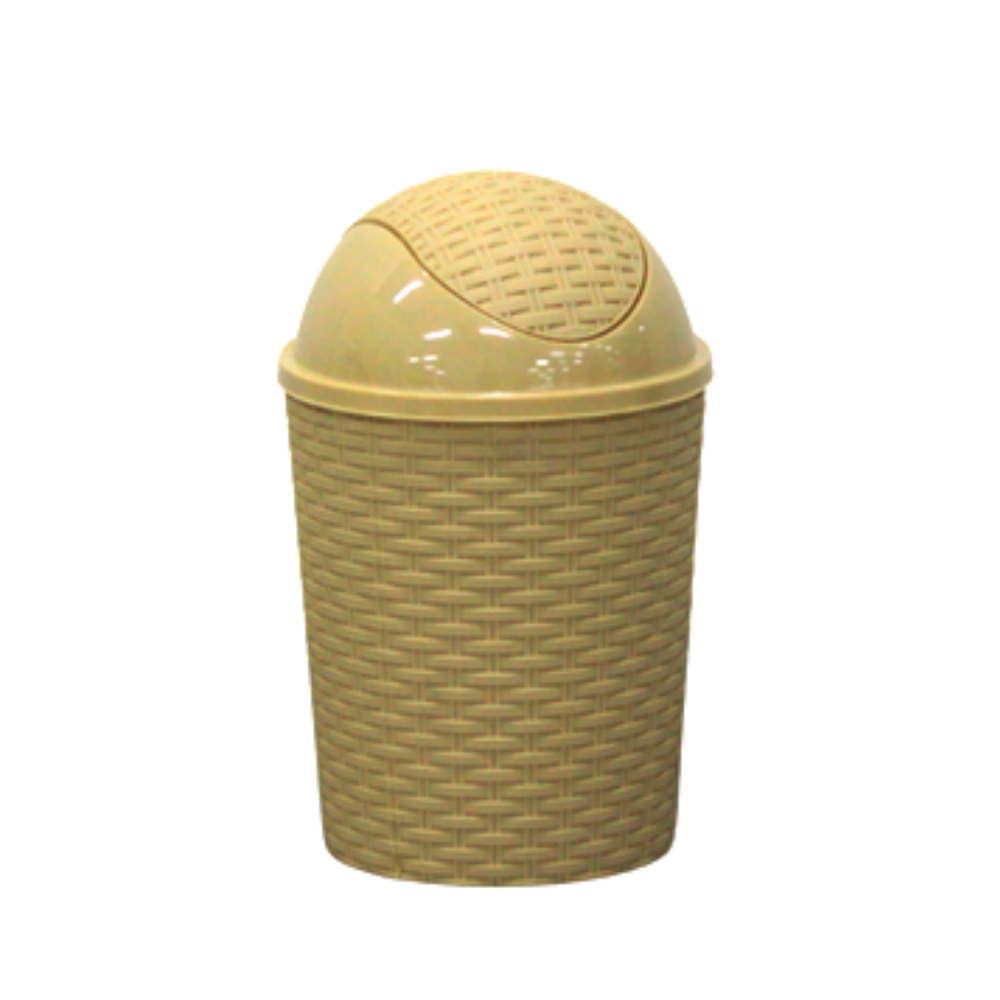 Maldives Bin 15L - Rattan Bin With Cover Beige