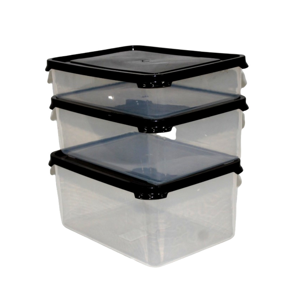 Frosty 3pcs - Tupperware Rectangular Black