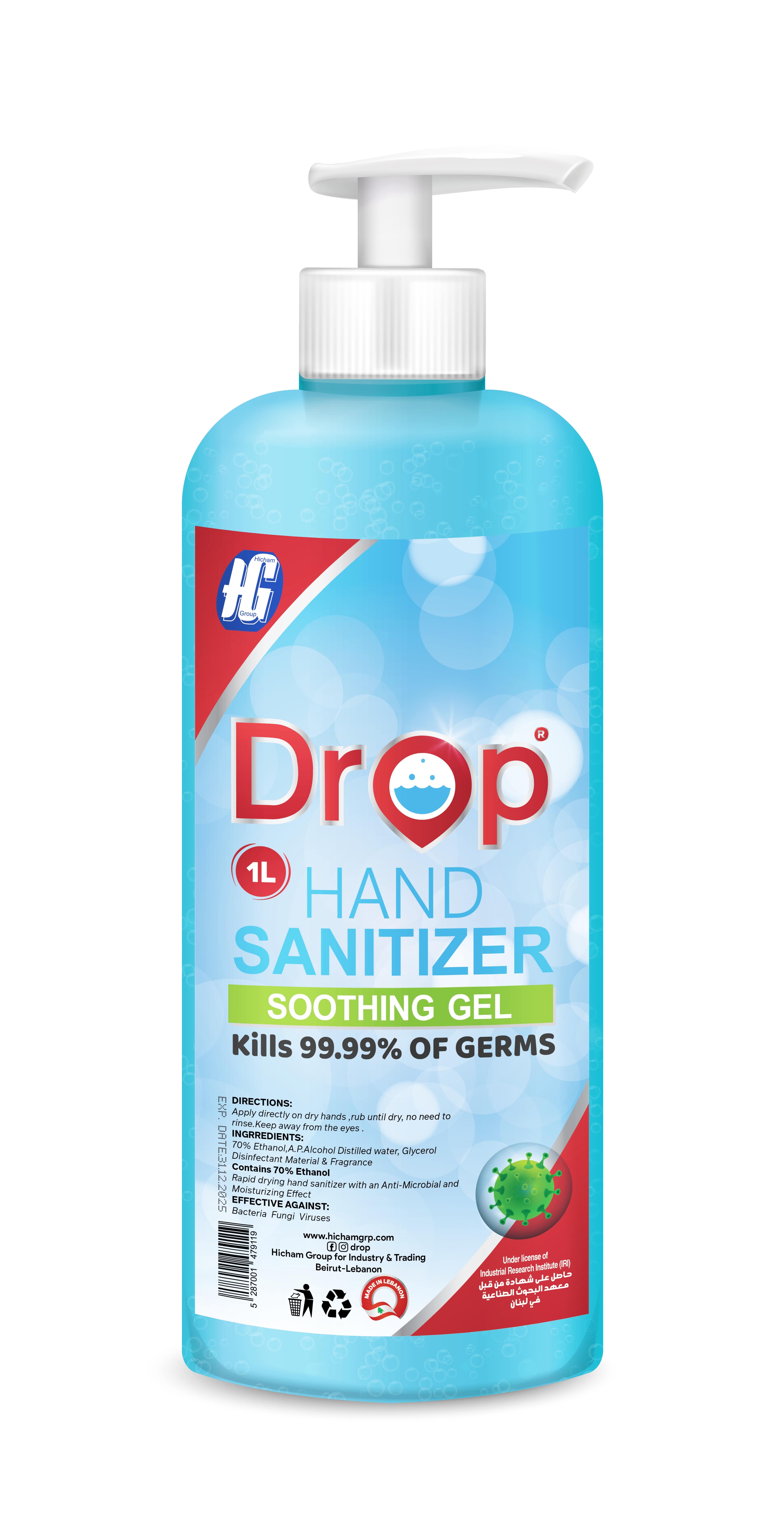 Drop Hand Sanitizer Soothing Gel 1 L