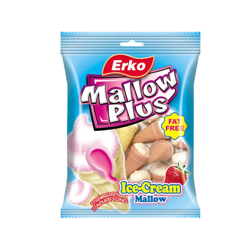 Erko Ice Cream Mallow Strawberry 90 g