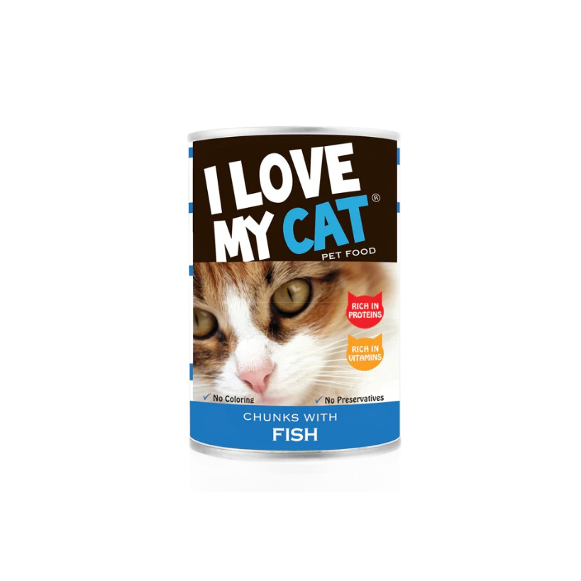 I Love My Cat Chunks with Fish Can 400 g