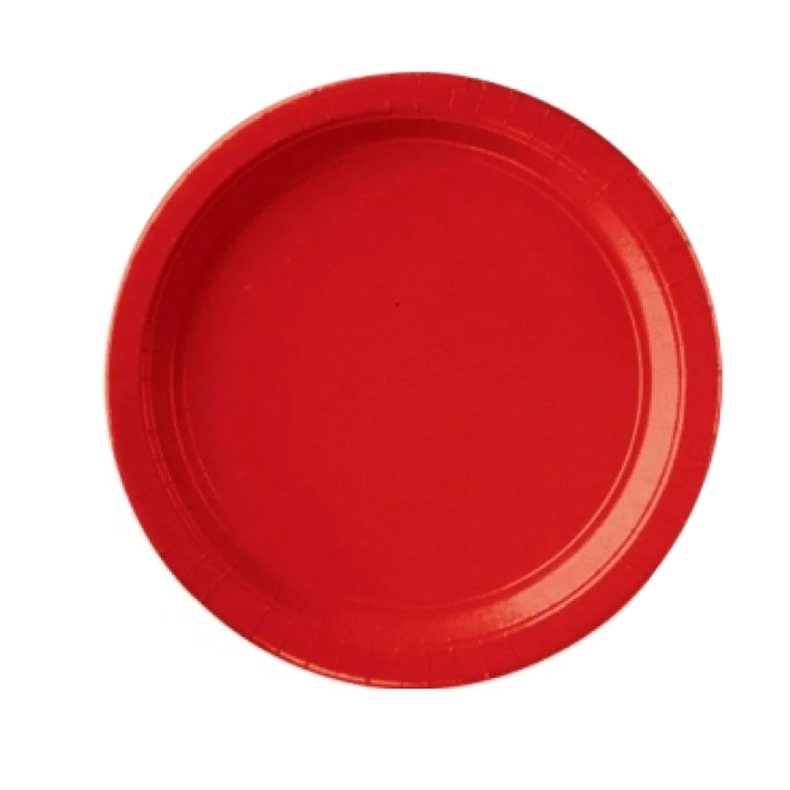 Red Plates 10's 23 cm
