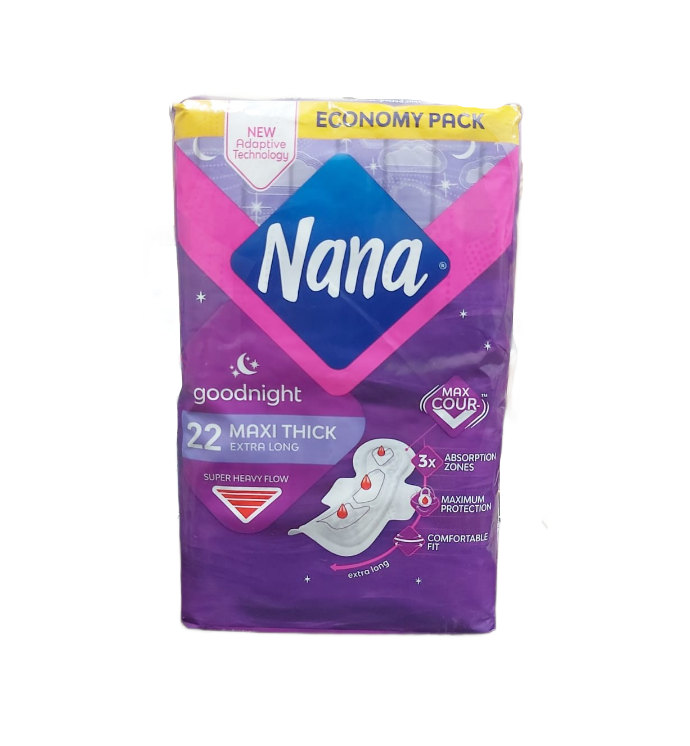 Nana Goodnight Maxi Thick Extra Long 22's 17 + 5 Free