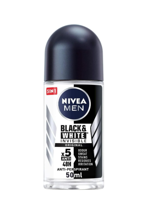 Nivea Roll On Original Invisible Black & White Men 50 ml