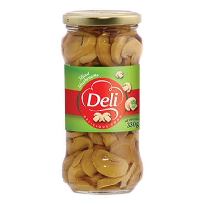 Deli Sliced Mushrooms Jar 330 g