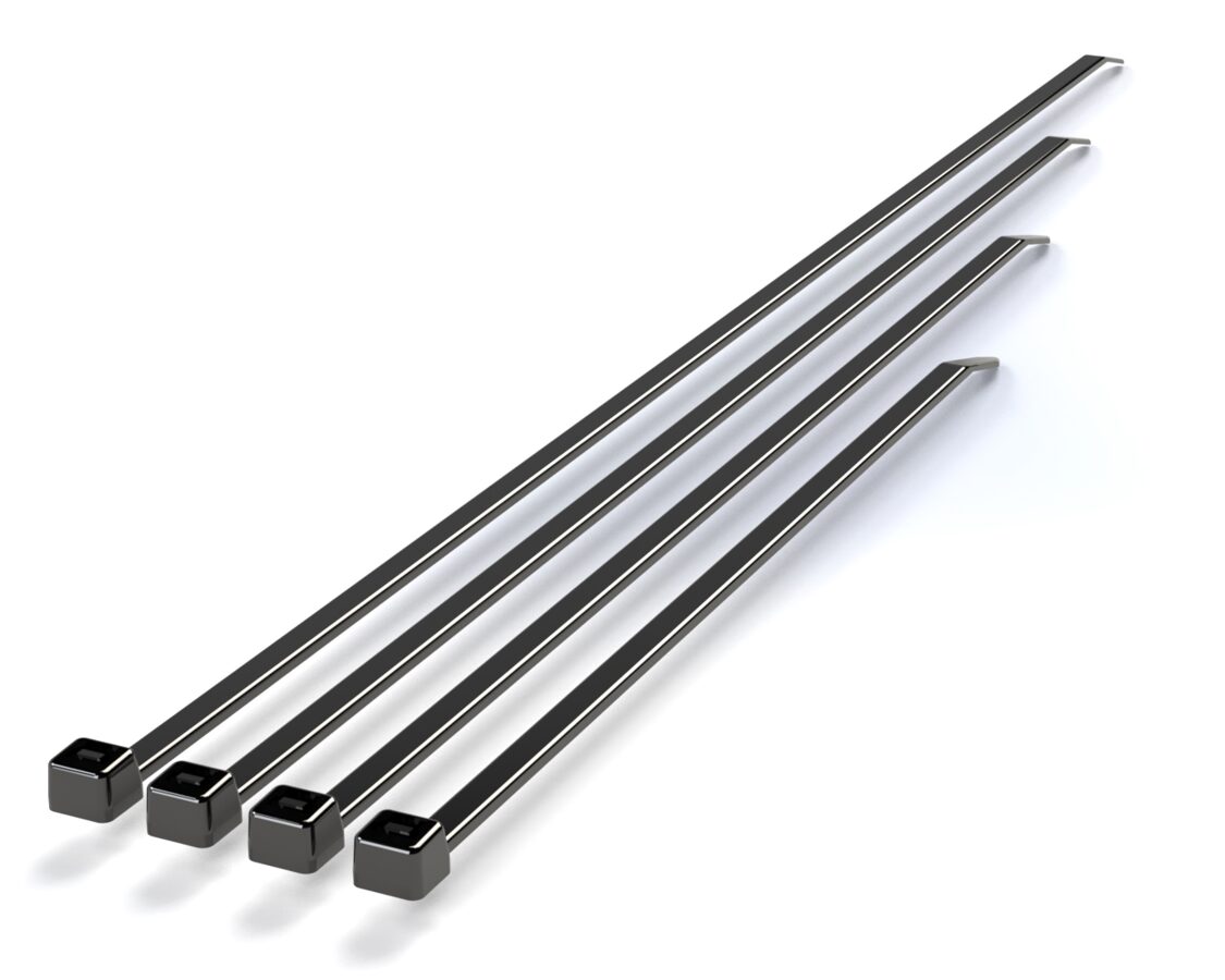 Black Plastic Ties 3.6x250mm (5pcs)