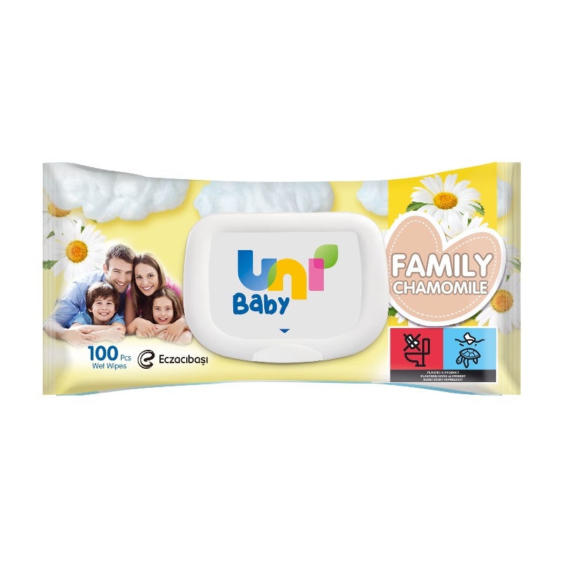 Uni Baby Family Chamomile Wipes 100's