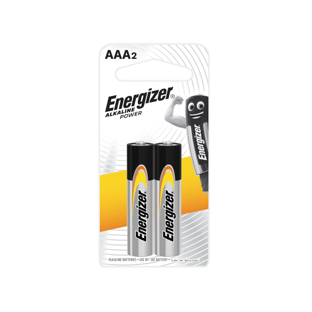 Energizer Battery Alkaline AAA 2's