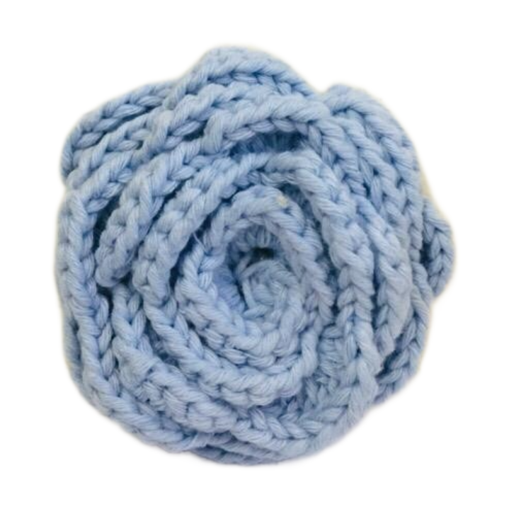 Crochet Blue Flower Broosh 1's
