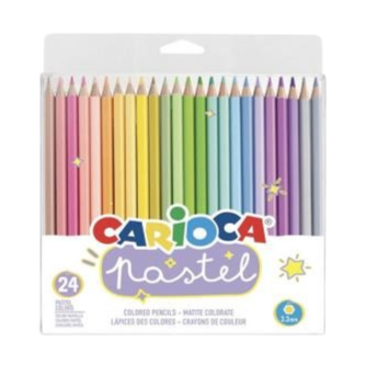 Carioca Pastel Colored Pencils 3.3mm 24's