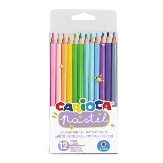 Carioca Pastel Colored Pencils 3.3mm 12's
