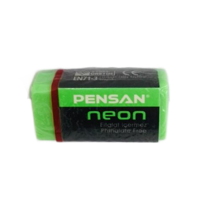 Pensan Neon Polimer Eraser Green Color 1's