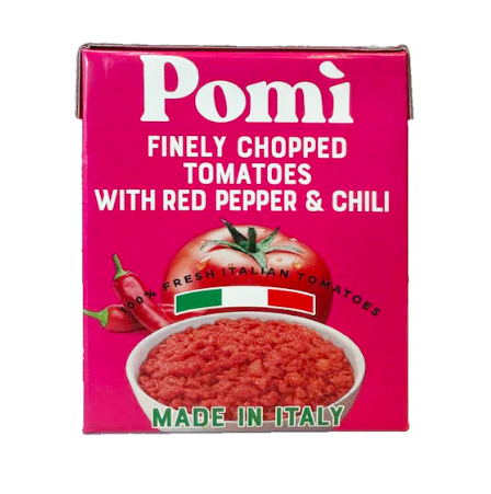 Pomi Finely Chopped Tomatoes With Red Pepper & Chili 390 g