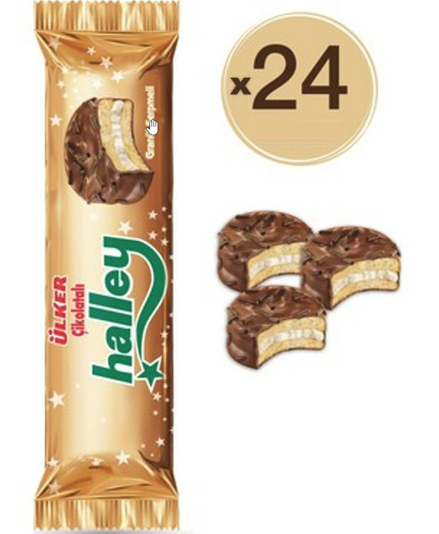Halley Chocolate Sanwdich Roll Pack Of 24 x 66 g
