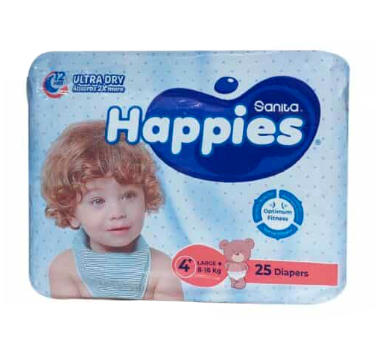 Happies 4+ ( 8 - 16 ) 25's