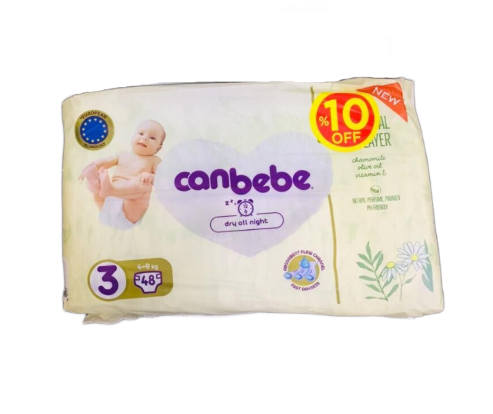 Canbebe Diapers Economy Pack Dry All Night Size 3 48's 10 % off