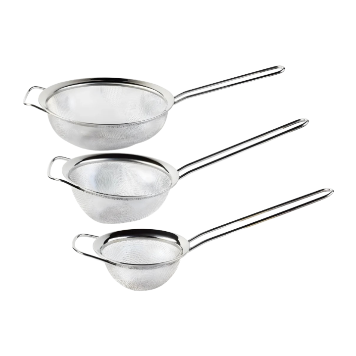 Stainless Steel Tea Strainer Set 3's