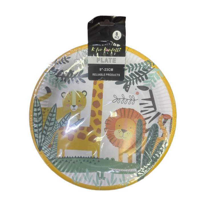 Animals Plates 8's 23 cm