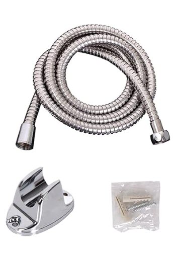Handheld Shower Head Set with Hose & Wall Bracket 1's