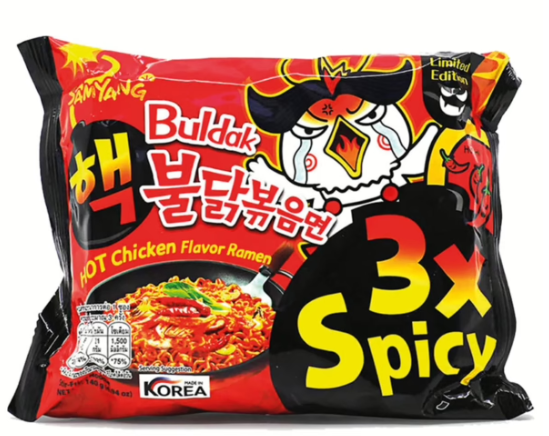 Buldak 3x Spicy Hot Chicken Flavor Noodles 135 g