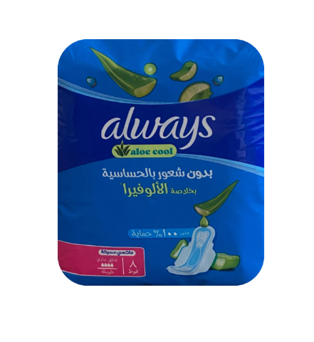 Always Maxi Thick  Aloe Vera Long 8's