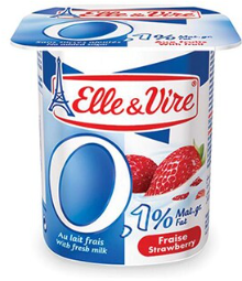 Elle & Vire Light Fraise Strawberry 125 g
