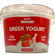 Dairy Khoury Greek Yogurt Strawberry Low Fat 175 g