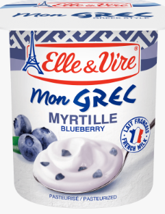 Elle & Vire Mon Greek Myrtille Blueberry 125 g