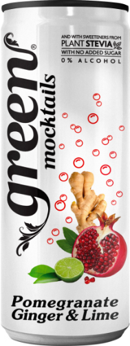 Green Mocktails Pomegranate, Ginger & Lime 330 ml