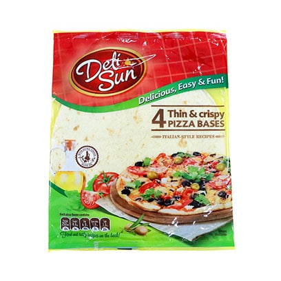 Deli Sun 4 Thin & Crispy Pizza Bases 320 g