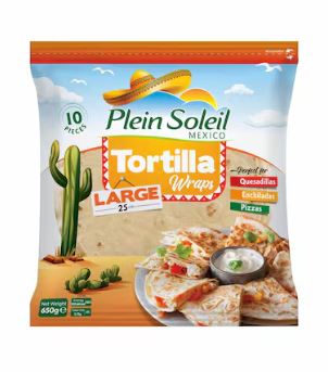 Plein Soleil Mexico 10 Large Tortilla Wraps 650 g