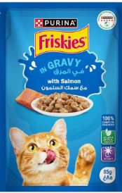 Purina Friskies Cat Food with Salmon in Gravy 85 g
