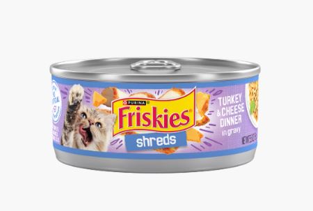 Purina Friskies Shreds Turkey & Cheese Dinner In Gravy 156 g
