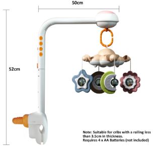 Starlight Projection Musical Crib Bell (0–36 Months)