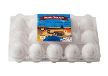 Hawa Chicken White Fresh Eggs 15's