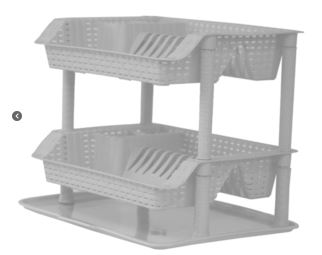 Tornado Double Dish Rack White