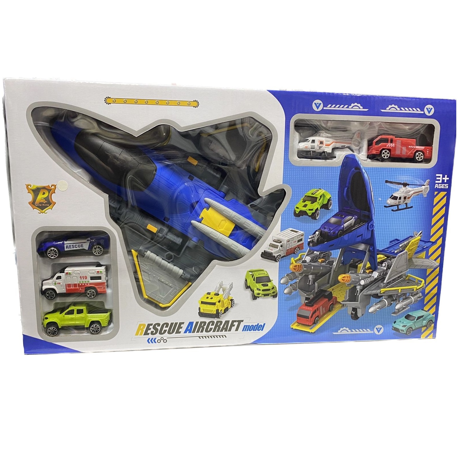 Rescue Aircraft Play Set with Vehicles